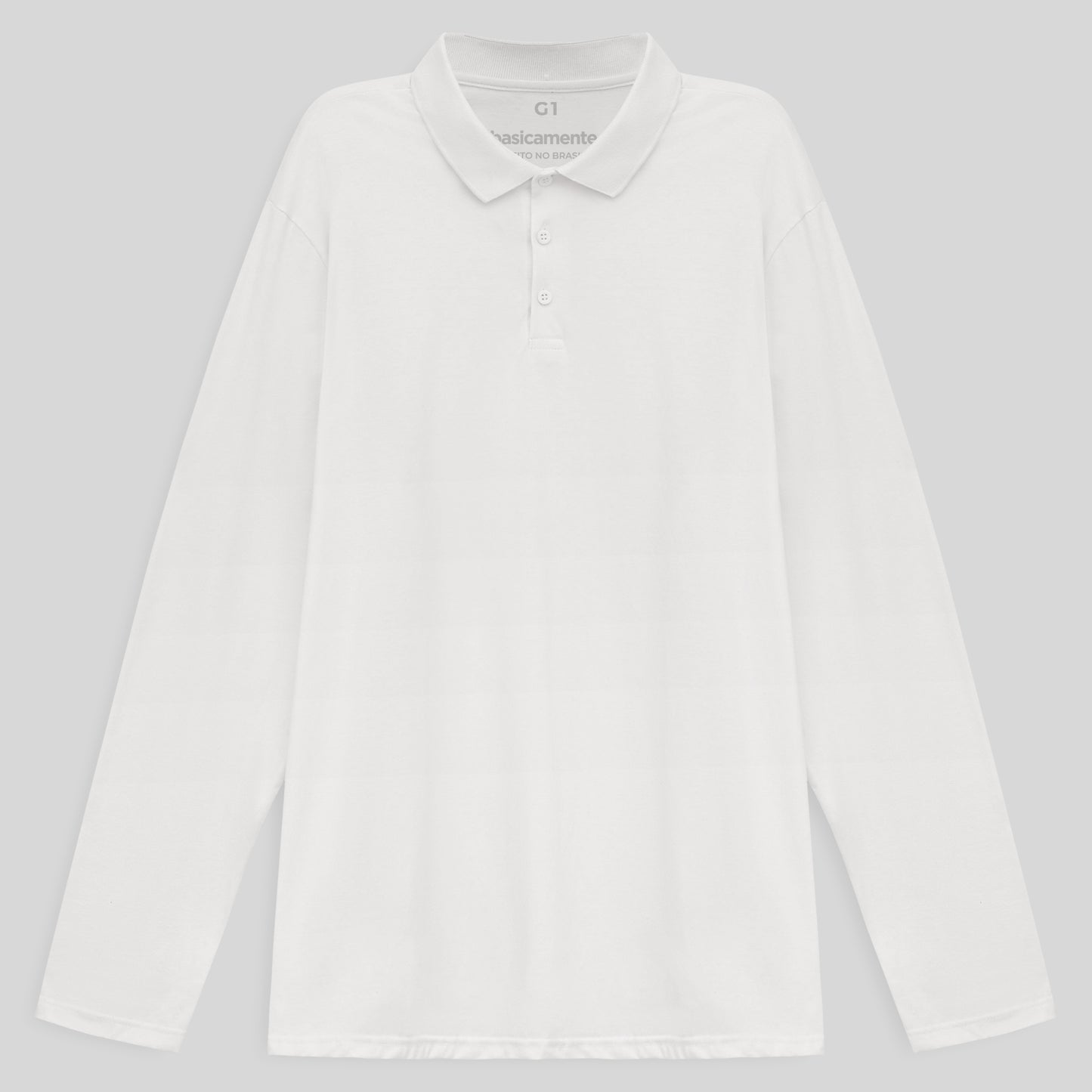 Camisa Polo Ml Plus Masculina - Branco