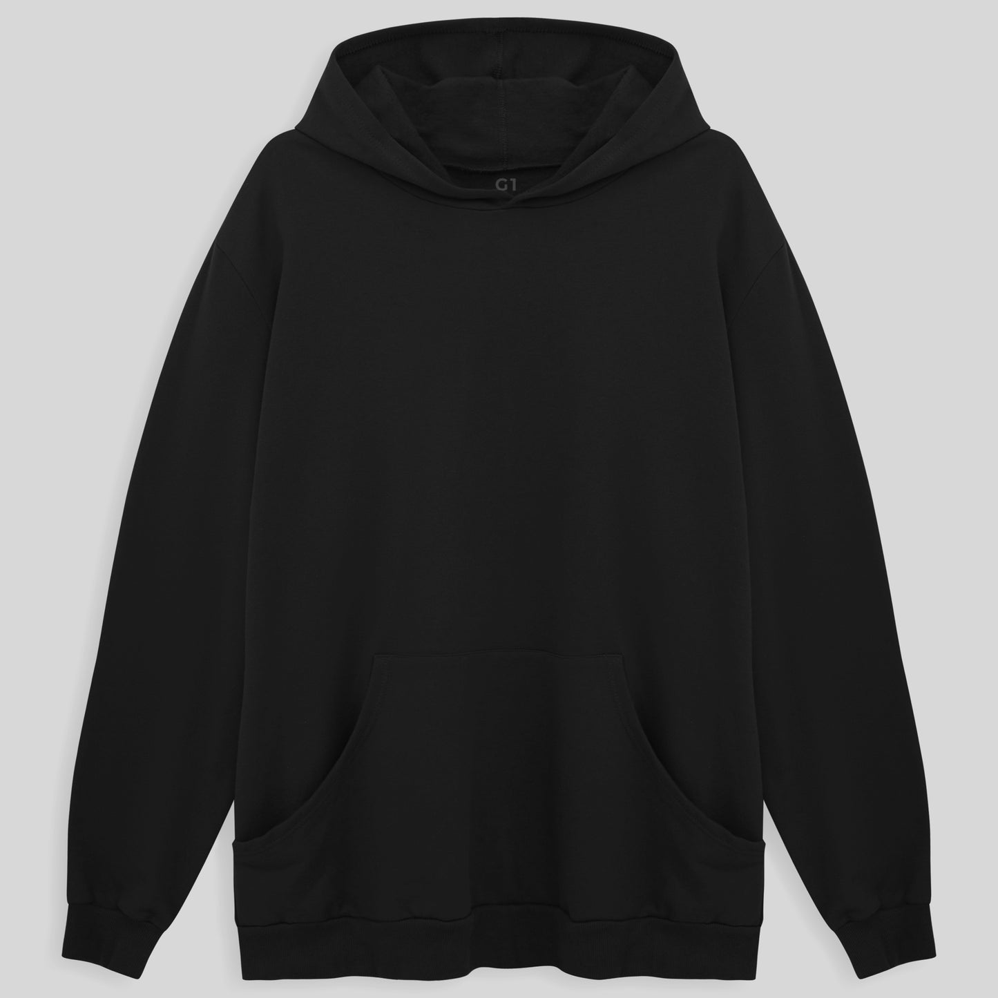 Blusão Moletom Flanelado Capuz Plus Masculino - Preto