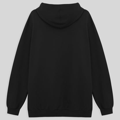 Blusão Moletom Flanelado Capuz Plus Masculino - Preto