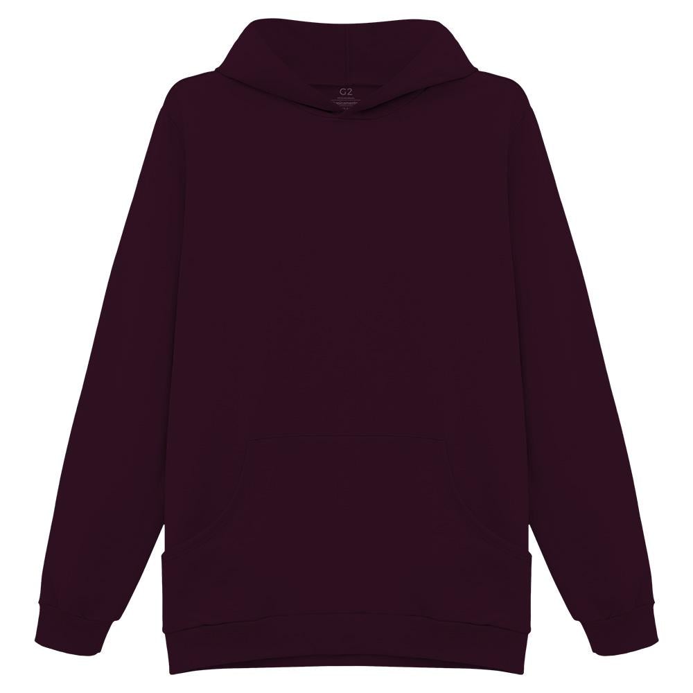 Blusão Moletom Flanelado Capuz Plus Masculino - Wine