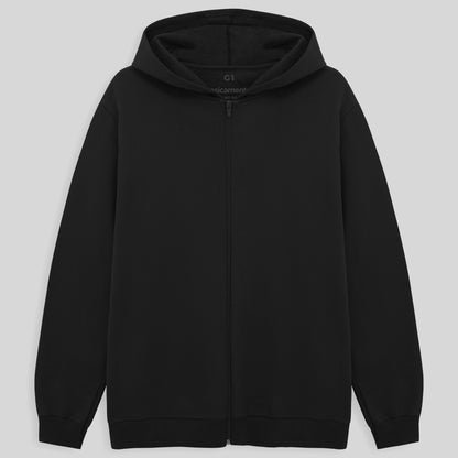 Jaqueta Moletom Flanelado Plus Masculina - Preto