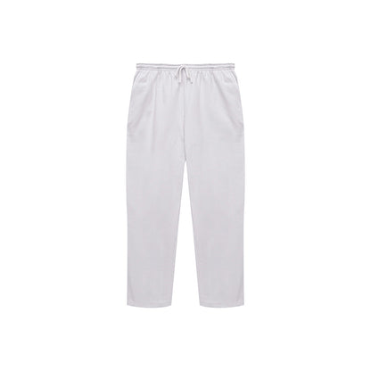 Calça Reta Moletom Flanelado Plus Masculina - Branco