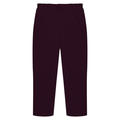 Calça Reta Moletom Flanelado Plus Masculina - Wine