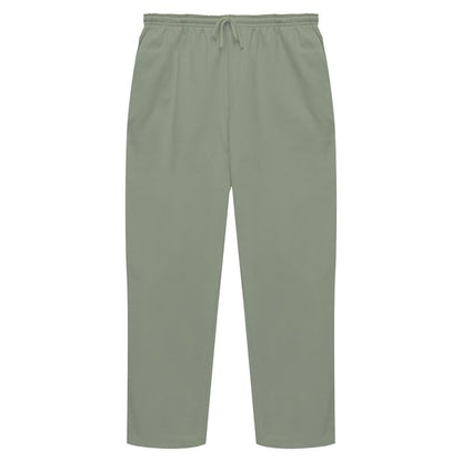 Calça Reta Moletom Flanelado Plus Masculina - Verde Oliva