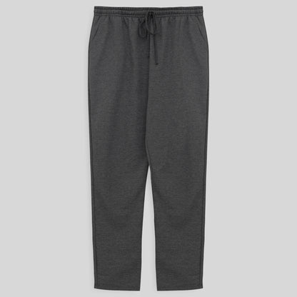 Calça Reta Moletom Flanelado Plus Masculina - Mescla Escuro