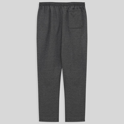 Calça Reta Moletom Flanelado Plus Masculina - Mescla Escuro