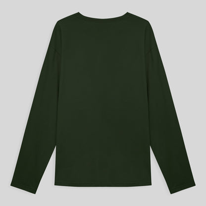 Camiseta Básica Manga Longa Masculina - Verde Selva