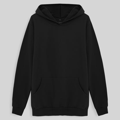 Blusão Moletom Flanelado Capuz Masculino - Preto