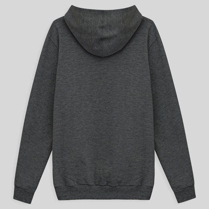 Blusão Moletom Flanelado Capuz Masculino - Mescla Escuro
