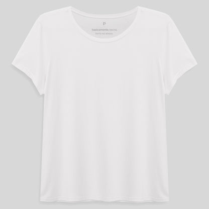 Tech T-Shirt Modal Gola C Feminina - Branco