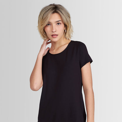 Tech T-Shirt Modal Gola C Feminina - Preto