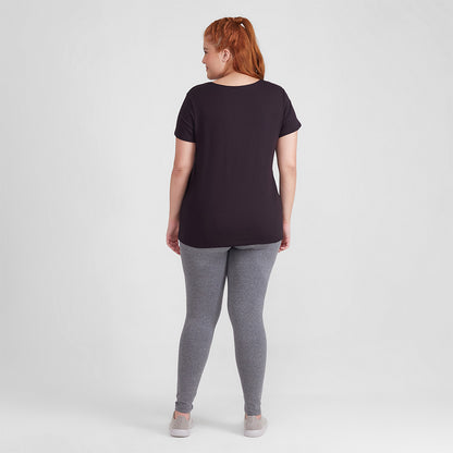 Tech T-Shirt Modal Plus Feminina - Preto