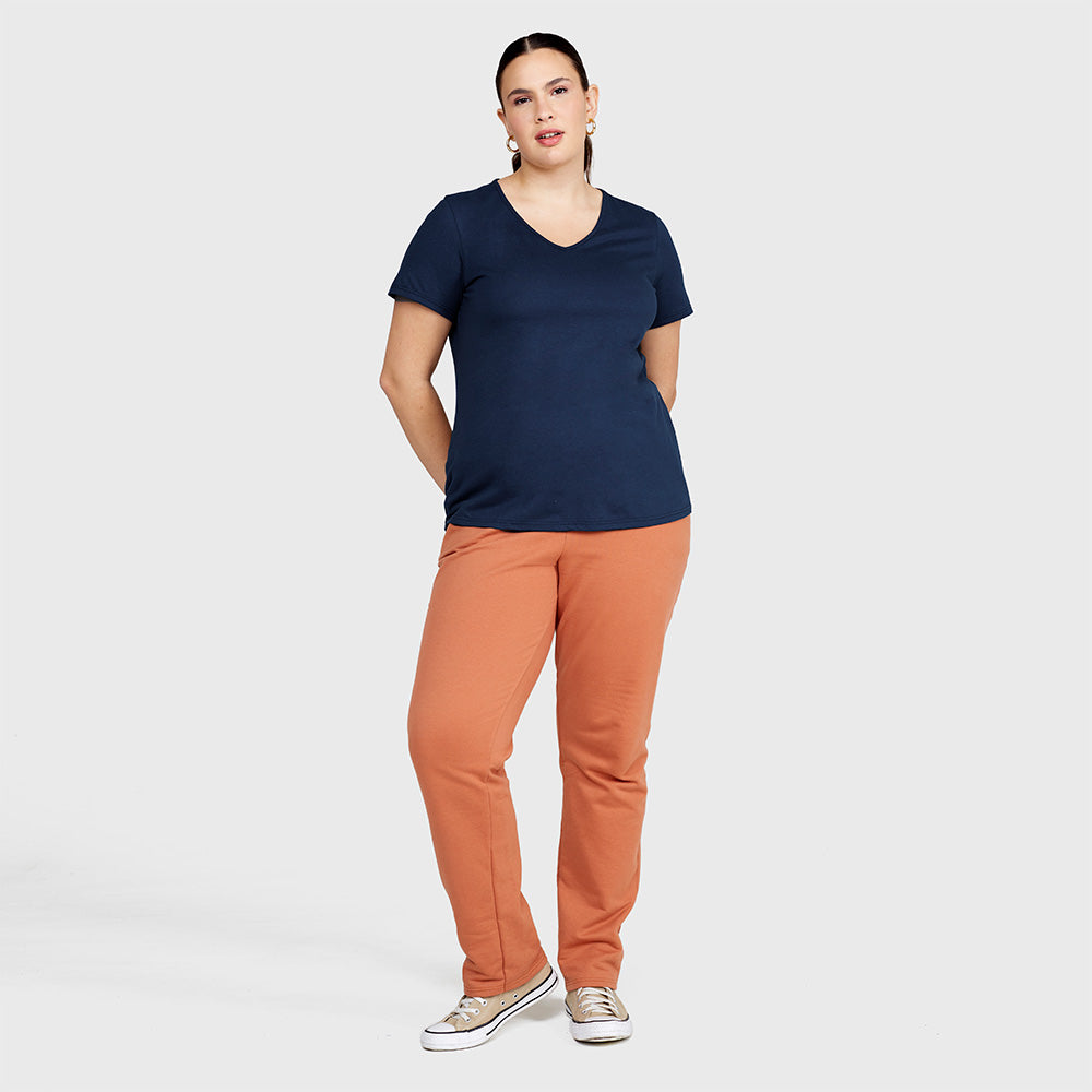 Tech T-Shirt Modal Plus Feminina - Azul Marinho