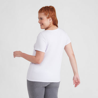 Tech T-Shirt Modal Gola V Plus Feminina - Branco