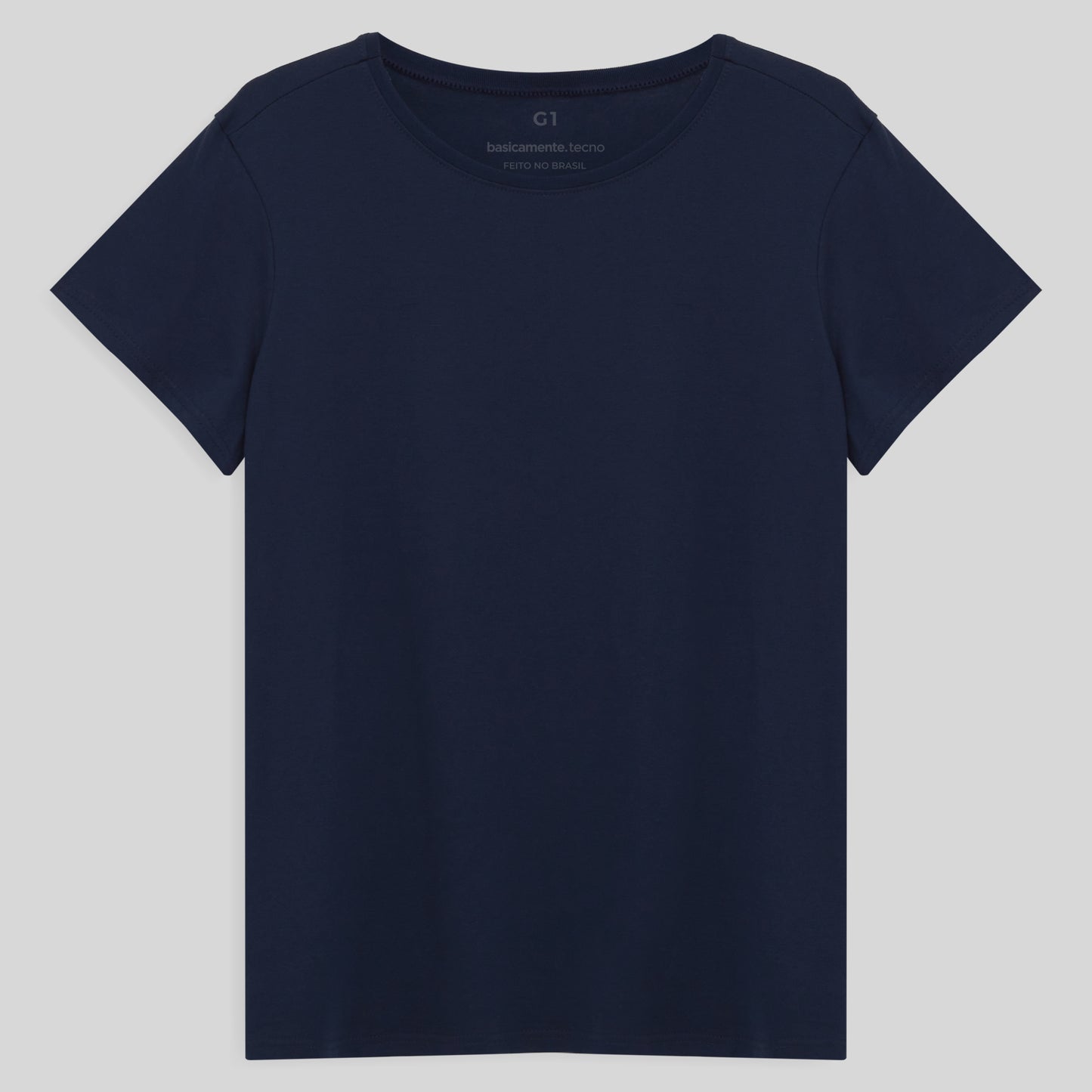 Tech T-shirt Impermeável Gola C Plus Feminina - Azul Marinho