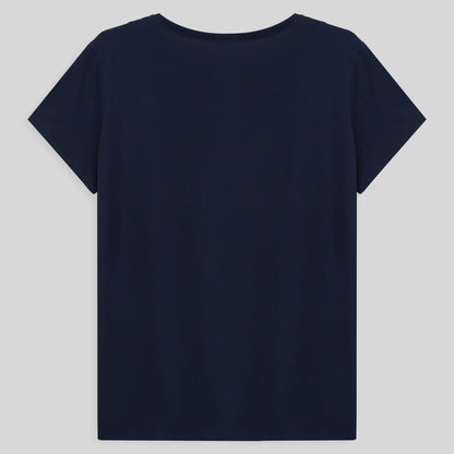 Tech T-shirt Impermeável Gola C Plus Feminina - Azul Marinho