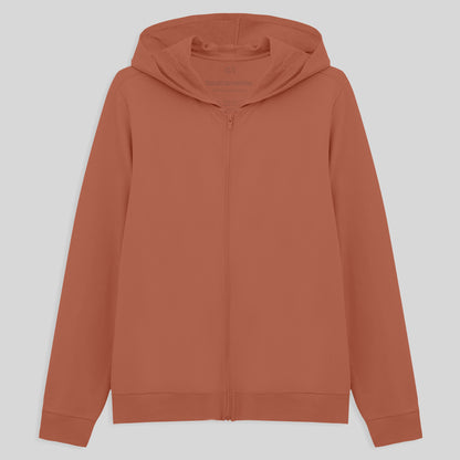 Jaqueta Capuz Plus Feminino - Marrom Telha
