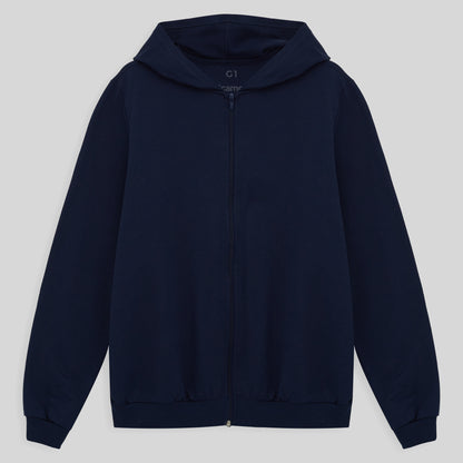 Jaqueta Capuz Plus Feminino - Azul Marinho