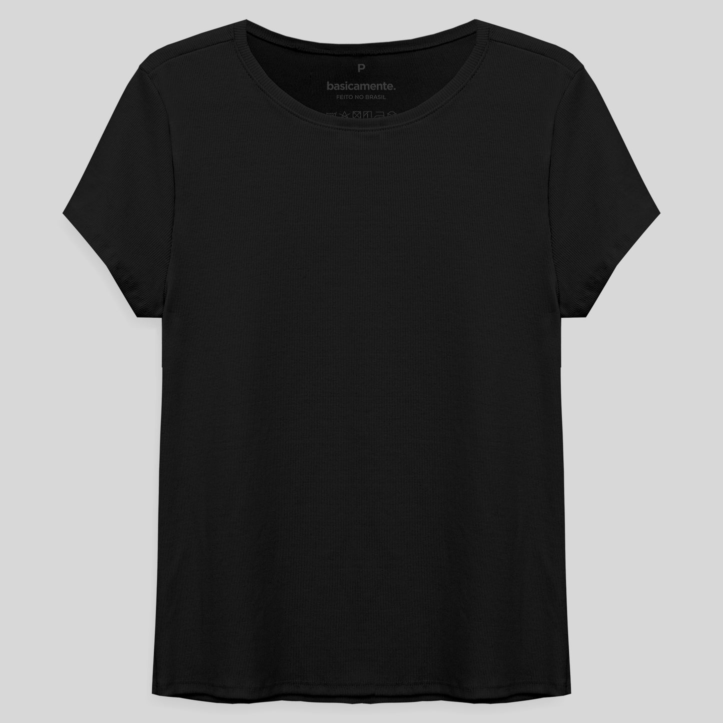 Camiseta Pijama Gola C Feminina - Preto