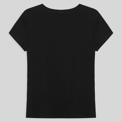 Camiseta Pijama Gola C Feminina - Preto