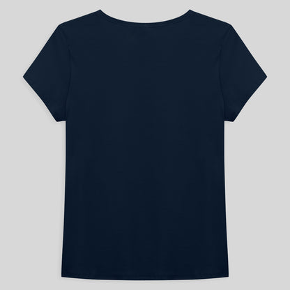 Camiseta Pijama Gola C Feminina - Azul Marinho