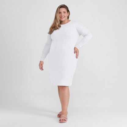 Vestido Ml Confort PLus Feminina - Mescla Escuro