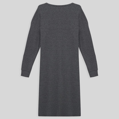 Vestido Ml Confort PLus Feminina - Mescla Escuro