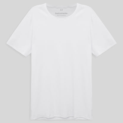 Camiseta Pijama Gola C Plus Masculina - Branco