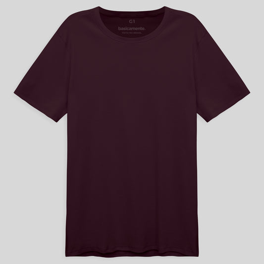 Camiseta Pijama Gola C Plus Masculina - Vermelho Vinho