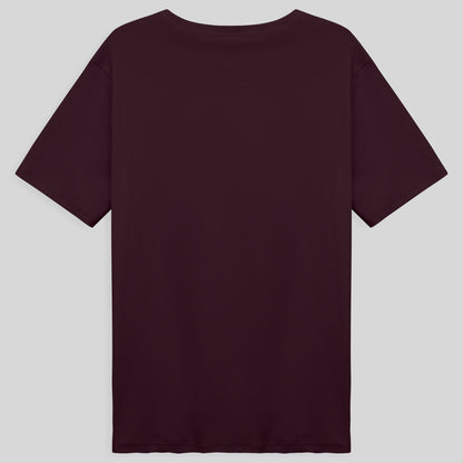 Camiseta Pijama Gola C Plus Masculina - Vermelho Vinho