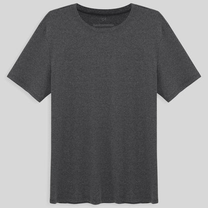 Camiseta Pijama Gola C Plus Masculina - Mescla Escuro