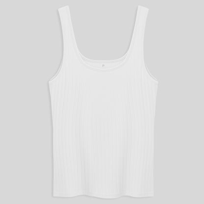 Regata Canelada Feminina - Branco