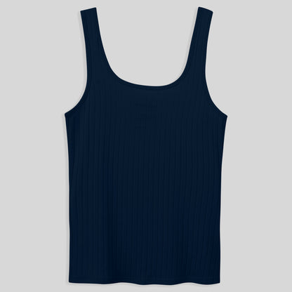 Regata Canelada Feminina - Azul Marinho