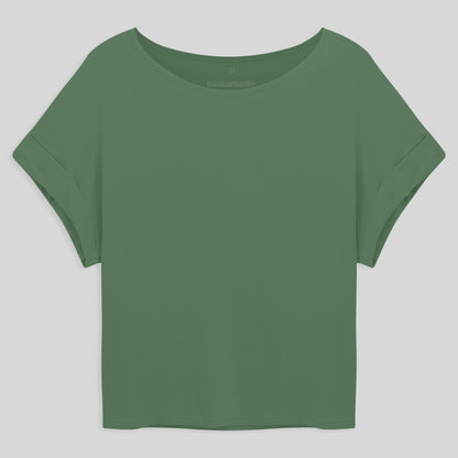Blusa Manga Japonesa Feminina - Verde Oliva