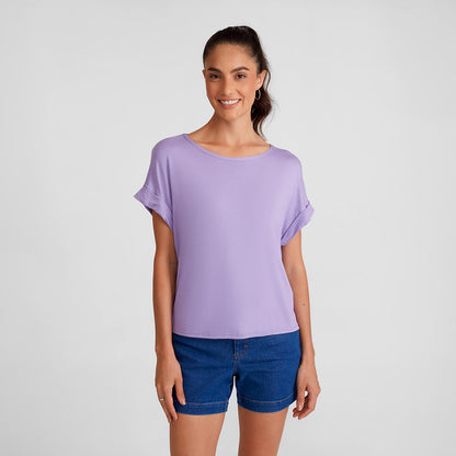 Blusa Manga Japonesa Feminina - Lilás