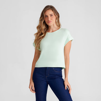Blusa Manga Japonesa Feminina - Verde Menta
