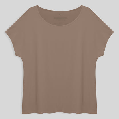 Blusa Ampla Plus Feminina - Bege Claro
