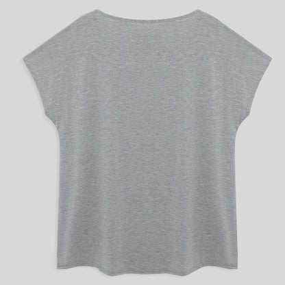 Blusa Ampla Plus Feminina - Mescla Claro