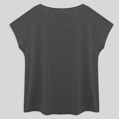 Blusa Ampla Plus Feminina - Mescla Escuro