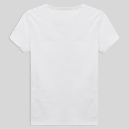 Camiseta Comfort Gola V Feminina - Branco