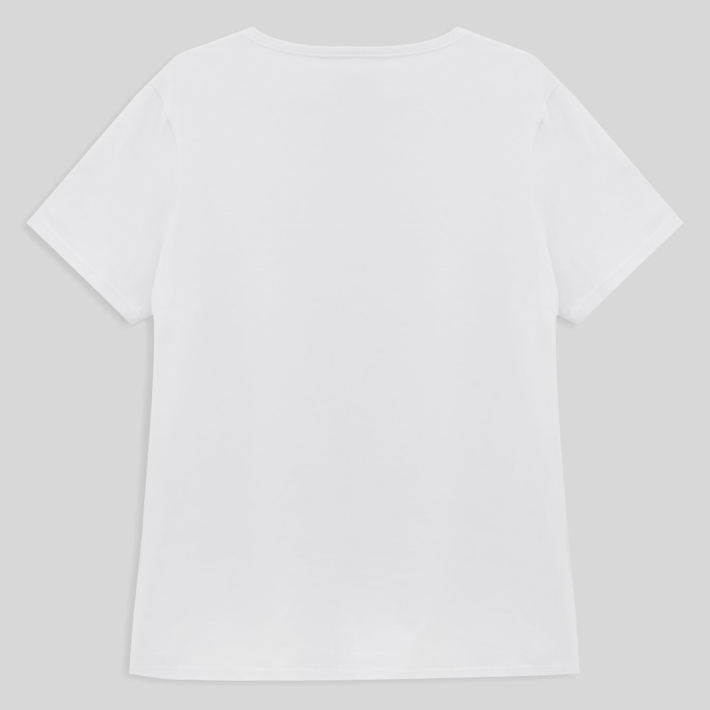 Camiseta Cotton Slim Gola C Plus Feminino - Branco