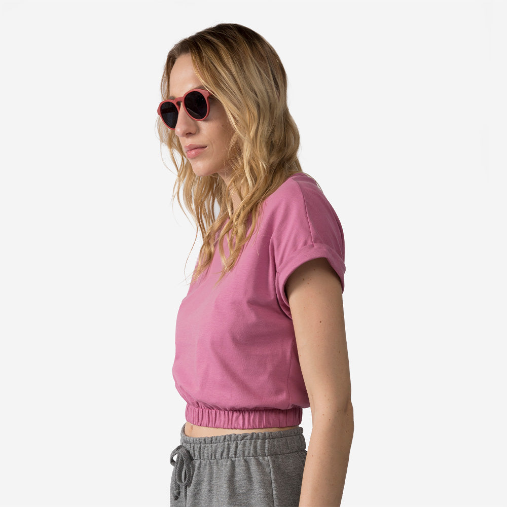 Cropped Elástico Algodão Premium Feminino - Roxo Purpura