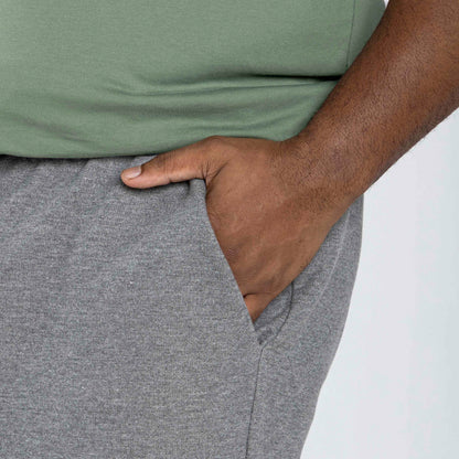 Bermuda Moletom Tech Impermeável Plus Masculina - Mescla Escuro