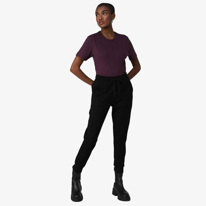 Calça Jogger Tech Impermeável Moletom Flanelado - Preto