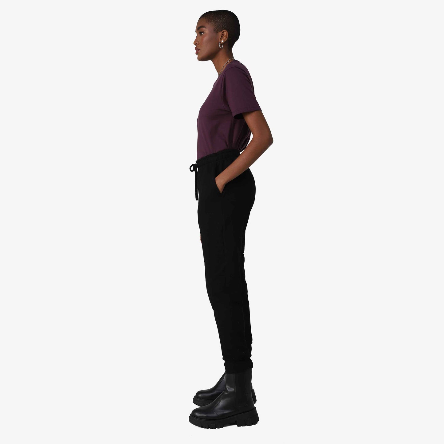 Calça Jogger Tech Impermeável Moletom Flanelado - Preto