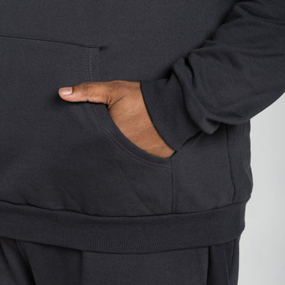 Blusão Tech Impermeável Moletom Flanelado Capuz Plus Masculino - Cinza Escuro