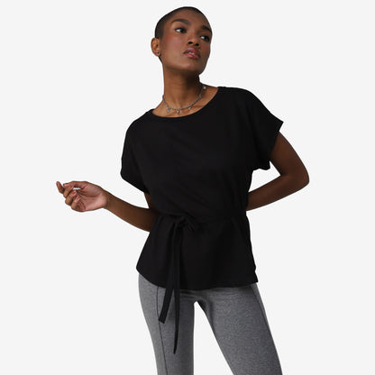 Tech T-Shirt Air Amarração Feminina - Preto