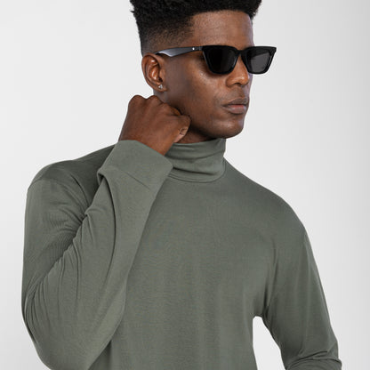 Tech T-Shirt Anti Odor Gola Rolê Masculina - Verde Figo