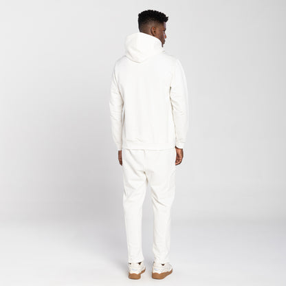 Blusão Tech Impermeável Moletom Flanelado Capuz Transpasse Masculino - Off White