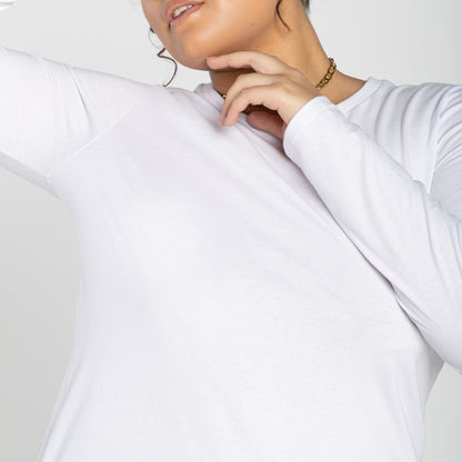 Tech T-Shirt UV Manga Longa Plus Feminina - Branco